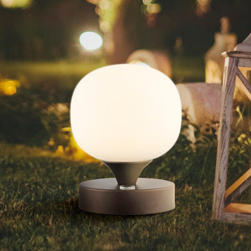 Owen 6.13" Bohemian Farmhouse Iron Rechargeable Integrated LED Table Lamp - JONATHAN Y